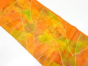 リサイクル　抽象模様織り出し名古屋帯